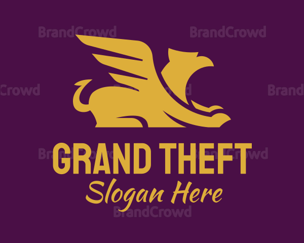 Simple Golden Griffin Logo