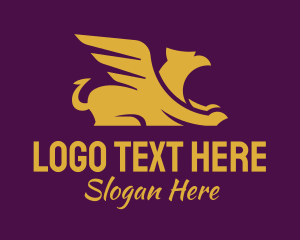 Simple - Simple Golden Griffin logo design