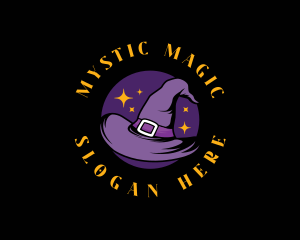 Sorcerer - Magic Witch Hat logo design