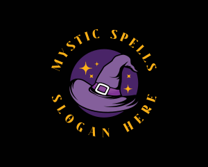 Witch - Magic Witch Hat logo design