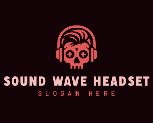 Headset - Headset Skull Podcast logo design