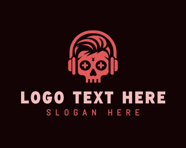 Headset - Headset Skull Headset logo design