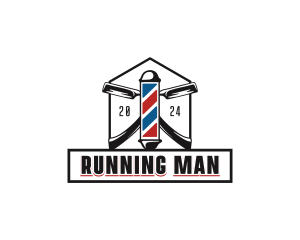 Barber Razor Grooming Logo