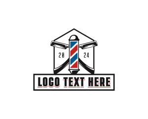 Barber Razor Grooming Logo