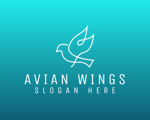 Flying Dove Wing logo design