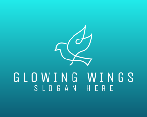 Flying Dove Wing logo design