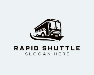 Shuttle - Bus Transport Vehicle logo design