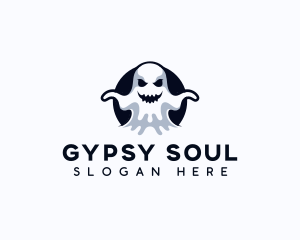 Scary Ghost Creepy logo design