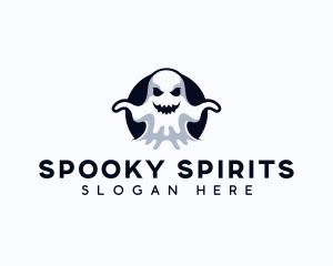 Scary Ghost Creepy logo design