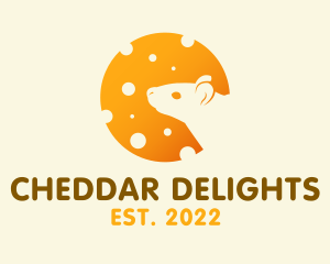 Cheddar Mouse Silhouette logo design