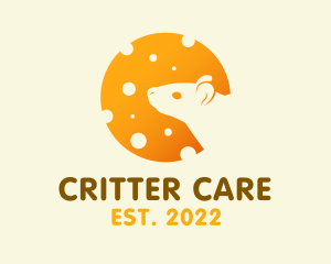 Critter - Cheddar Mouse Silhouette logo design