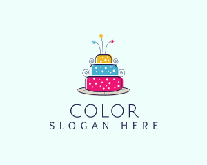 Fancy Birthday Cake Logo