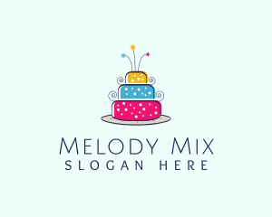 Fancy Birthday Cake logo design