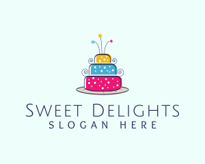 Fancy Birthday Cake logo design