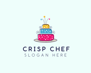 Fancy Birthday Cake logo design