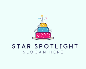 Fancy Birthday Cake logo design