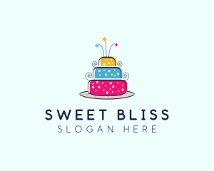 Fancy Birthday Cake logo design