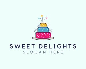 Fancy Birthday Cake logo design