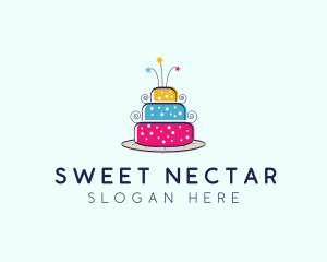 Fancy Birthday Cake logo design