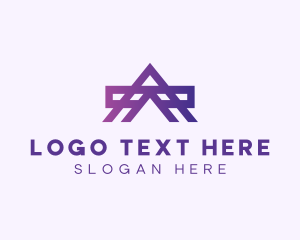 Drafting - Purple Industrial Letter A logo design