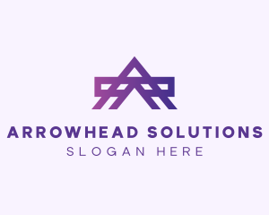 Purple Industrial Letter A logo design