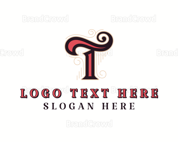 Artistic Retro Lifestyle Letter T Logo