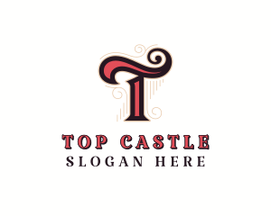 Artistic Retro Lifestyle Letter T logo design