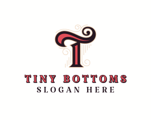 Artistic Retro Lifestyle Letter T logo design