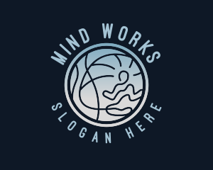 Minimalist Buddhist Yoga logo design