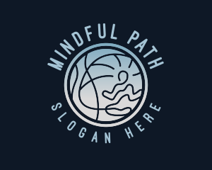 Enlightenment - Minimalist Buddhist Yoga logo design