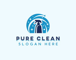 Cleaning Sprayer Disinfection logo design