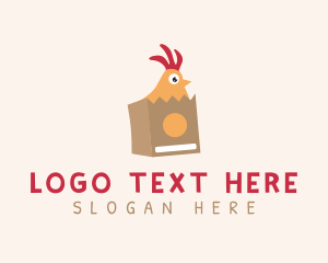 Chicken Nugget - Rooster Chicken Delivery logo design