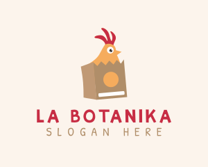 Rooster Chicken Delivery Logo