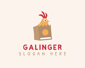 Lunch - Rooster Chicken Delivery logo design