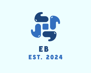 Laundry - Blue Water Element logo design