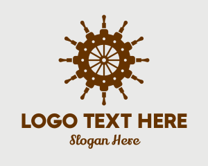 Wheel - Gear Sailing Helm logo design