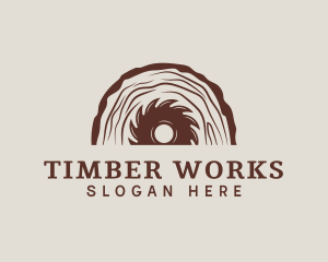 Logger - Brown Sawmill Woodcutter logo design