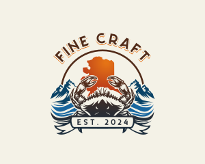 Seafood Ocean Crab logo design