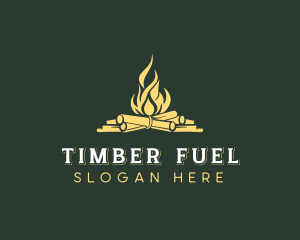 Bonfire Camping Firewood logo design