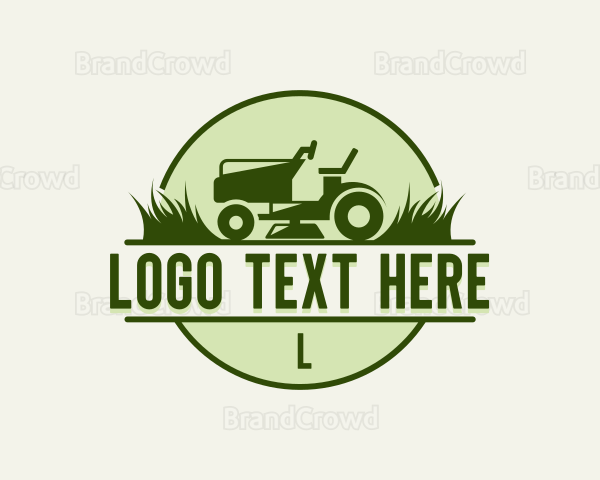 Gardening Lawn Mower Logo