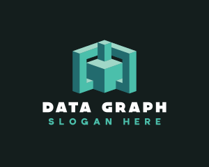 Data Box Cube logo design