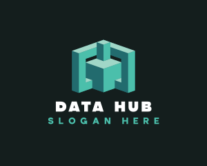 Information - Data Box Cube logo design