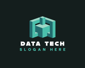 Data - Data Box Cube logo design