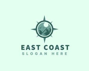 East - Mountain Traveler Compass logo design