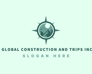 Direction - Mountain Traveler Compass logo design