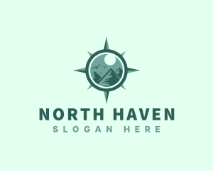 North - Mountain Traveler Compass logo design