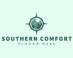 South - Mountain Traveler Compass logo design