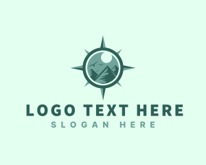Locator - Mountain Traveler Compass logo design