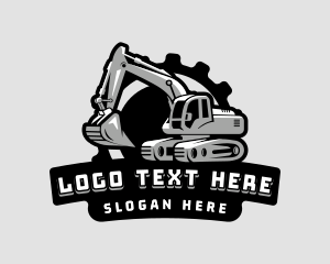 Machinery - Excavator Digging Construction logo design