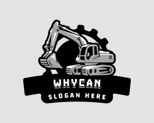 Excavator Digging Construction Logo